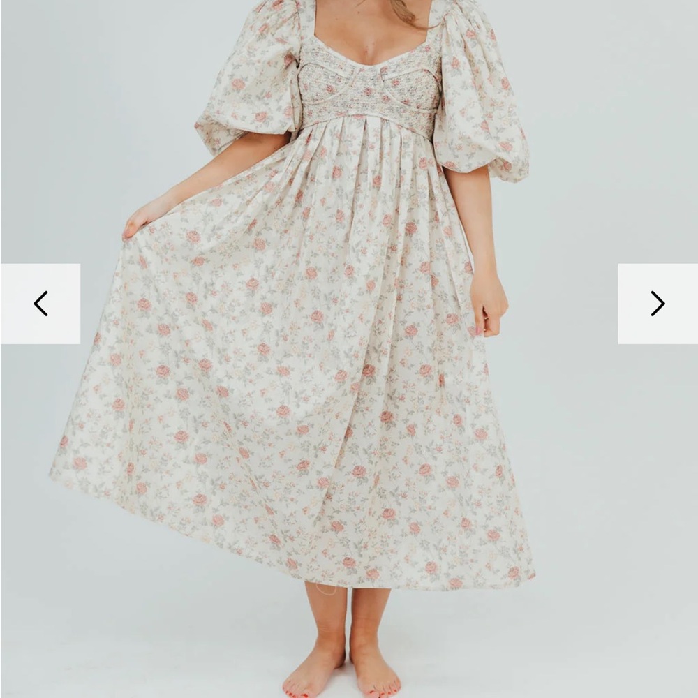 NWT Worth Collective Harlow Maxi Dress in Off-White Floral